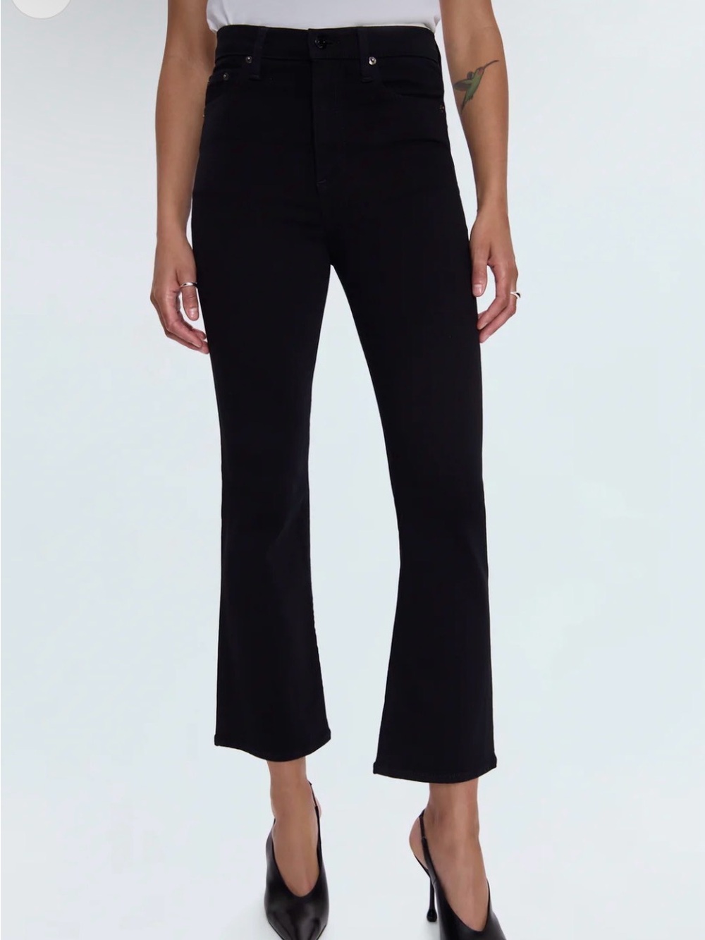 pistola Black High-Rise Cropped Flare Jeans - Picture 2 of 8